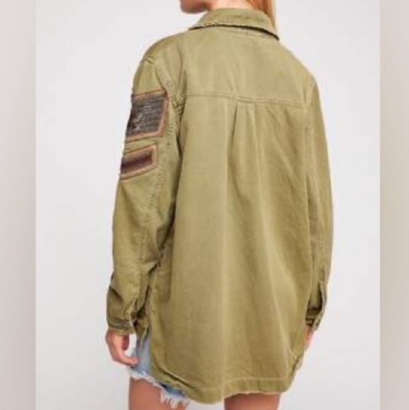 FREE PEOPLE Military Shirt Jacket - Picture 8 of 9